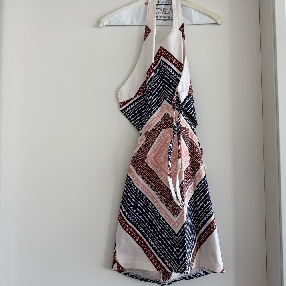 Maurie + Eve Backless Geometric Dress - White, Pink, Black